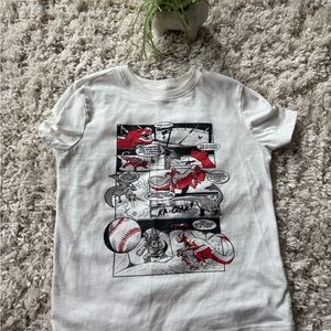 Cat & Jack Red and White Graphic Short Sleeve Tee